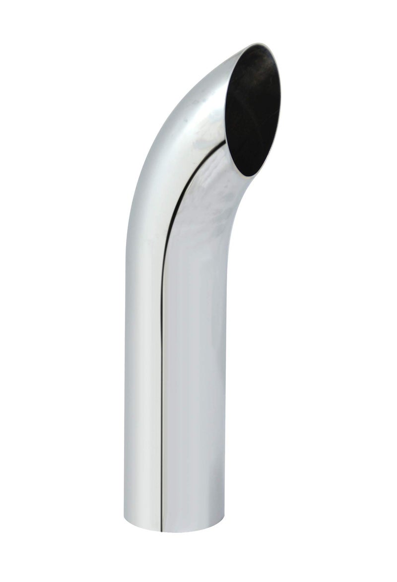 TBOZZ 5" ODÃ—24" Curved Chrome Exhaust Stack Pipe - Image 1
